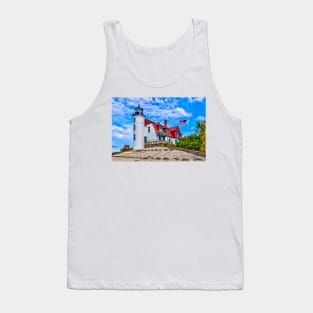 “Breezy Day at Point Betsie Lighthouse” Tank Top
